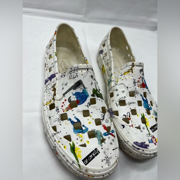 Daniel Johnston Vans Slip On Trek Slides ( Austin TX release only) (MB2) RARE - Picture 3 of 10